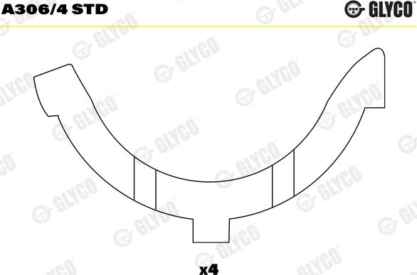 Glyco A306/4 STD - Rondelle d'écartement, vilebrequin droxauto.com