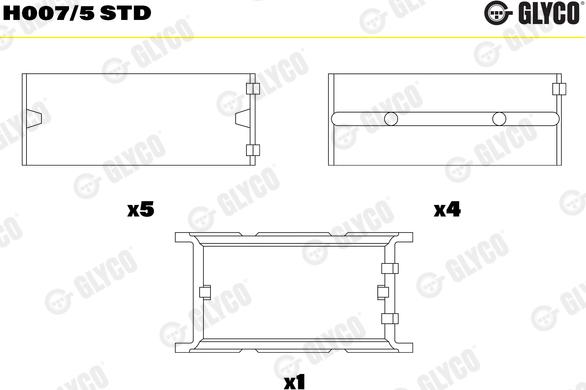 Glyco H007/5 STD - Coussinet de vilebrequin droxauto.com