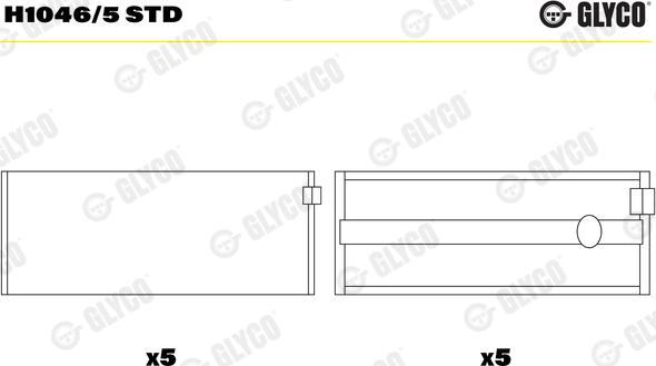 Glyco H1046/5 STD - Coussinet de vilebrequin droxauto.com