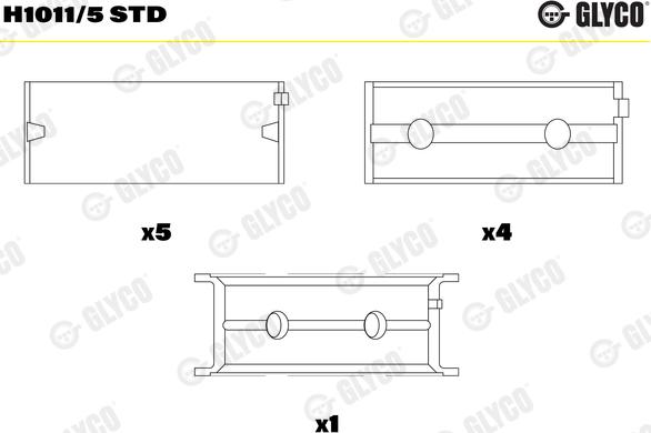 Glyco H1011/5 STD - Coussinet de vilebrequin droxauto.com