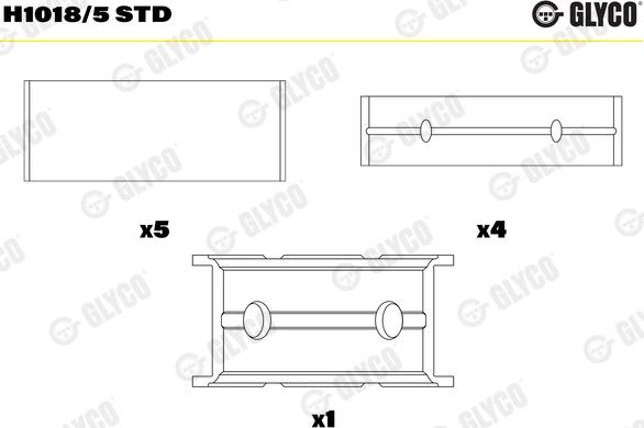 Glyco H1018/5 STD - Coussinet de vilebrequin droxauto.com