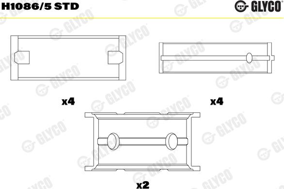 Glyco H1086/5 STD - Coussinet de vilebrequin droxauto.com