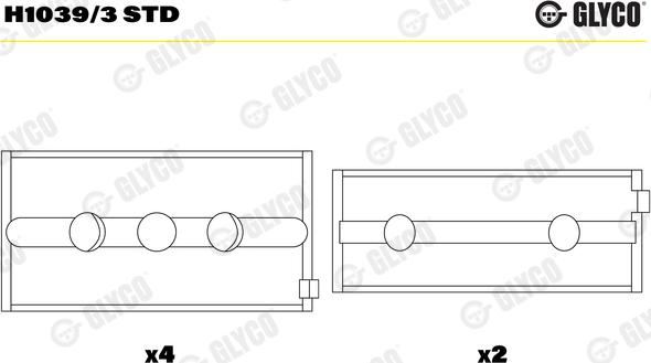 Glyco H1039/3 STD - Coussinet de vilebrequin droxauto.com