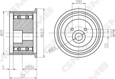 GMB GTC0300 - Poulie renvoi / transmission, courroie de distribution droxauto.com