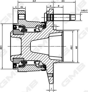 GMB GH34960M - Moyeu de roue droxauto.com
