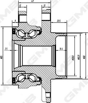 GMB GH34890M - Moyeu de roue droxauto.com