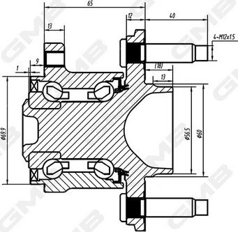 GMB GH34860M - Moyeu de roue droxauto.com