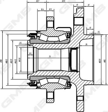 GMB GH35000M - Moyeu de roue droxauto.com