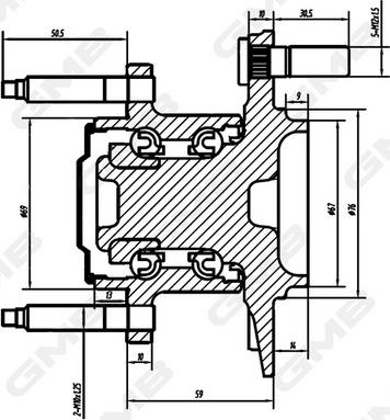 GMB GH35170 - Moyeu de roue droxauto.com