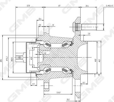 GMB GH33190A - Moyeu de roue droxauto.com