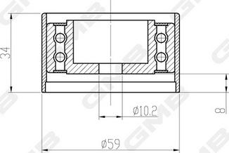 GMB GTC0310 - Poulie renvoi / transmission, courroie de distribution droxauto.com