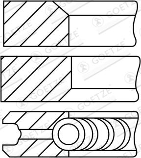 Goetze Engine 08-454300-00 - Jeu de segments de pistons droxauto.com