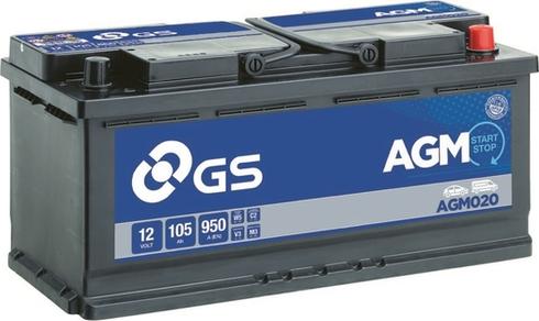 GS AGM020 - Batterie de démarrage droxauto.com