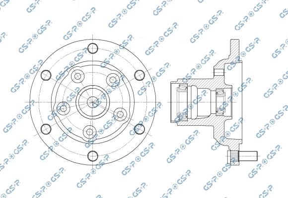 GSP 9235034K - Kit de roulements de roue droxauto.com