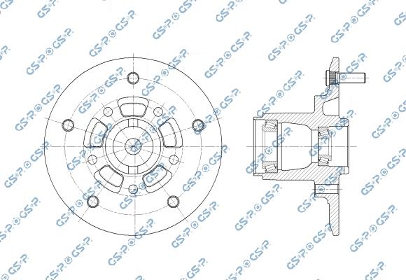 GSP 9235035K - Kit de roulements de roue droxauto.com