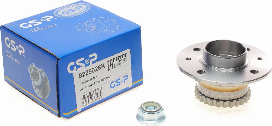 GSP 9225026K - Kit de roulements de roue droxauto.com