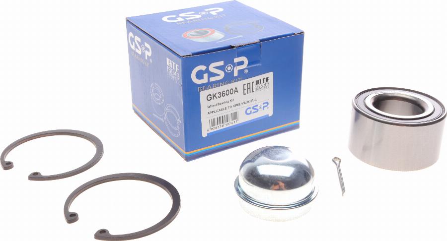 GSP GK3600A - Kit de roulements de roue droxauto.com