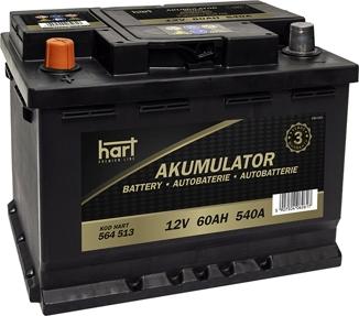 Hart 564 513 - Batterie de démarrage droxauto.com