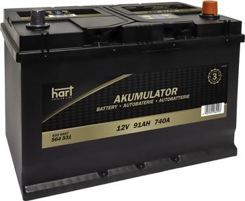 Hart 564 531 - Batterie de démarrage droxauto.com