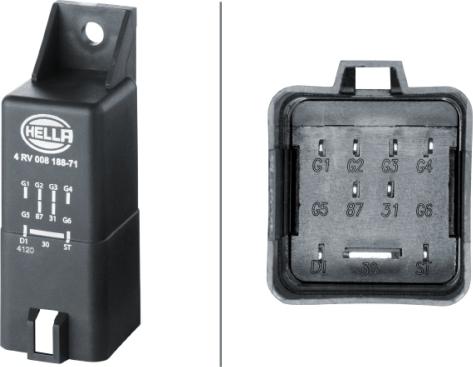HELLA 4RV 008 188-711 - Appareil de commande, temps de préchauffage droxauto.com