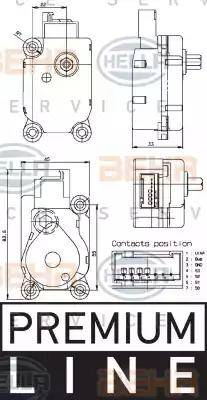 HELLA 6NW 351 329-651 - Élément d'ajustage, clapet de mélange droxauto.com