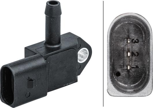 HELLA 6PP 009 409-591 - Capteur, pression des gaz échappement droxauto.com