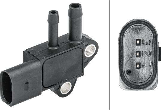 HELLA 6PP 009 409-011 - Capteur, pression des gaz échappement droxauto.com