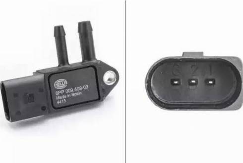 HELLA 6PP 009 409-031 - Capteur, pression des gaz échappement droxauto.com