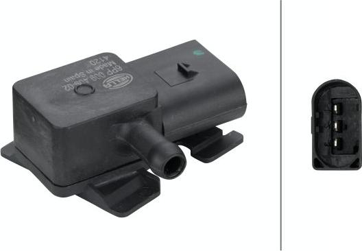HELLA 6PP 009 409-021 - Capteur, pression des gaz échappement droxauto.com