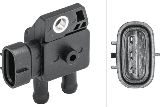 HELLA 6PP 009 409-291 - Capteur, pression des gaz échappement droxauto.com