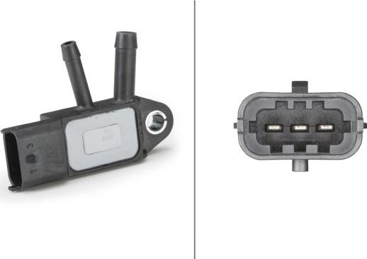 HELLA 6PP 009 409-201 - Capteur, pression des gaz échappement droxauto.com