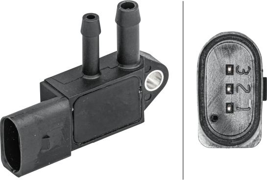 HELLA 6PP 009 409-231 - Capteur, pression des gaz échappement droxauto.com