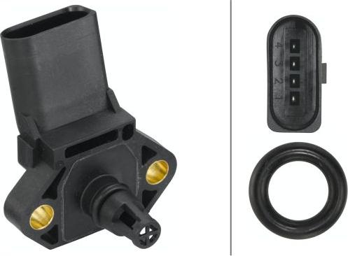 HELLA 6PP 009 400-551 - Capteur, pression de suralimentation droxauto.com