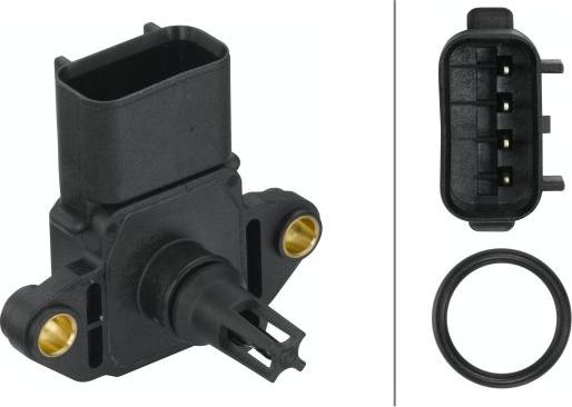 HELLA 6PP 009 400-381 - Capteur, pression du tuyau d'admission droxauto.com