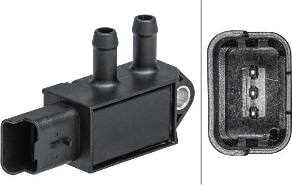 HELLA 6PP 009 403-431 - Capteur, pression des gaz échappement droxauto.com