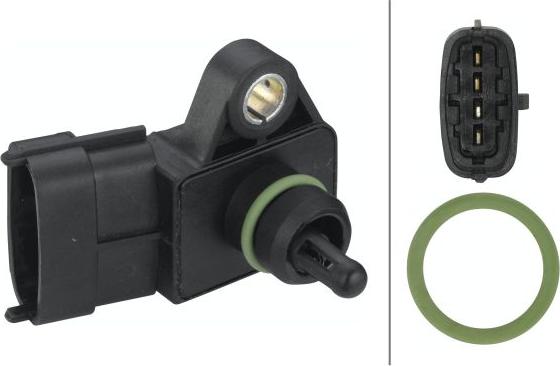 HELLA 6PP 013 112-031 - Capteur, pression du tuyau d'admission droxauto.com