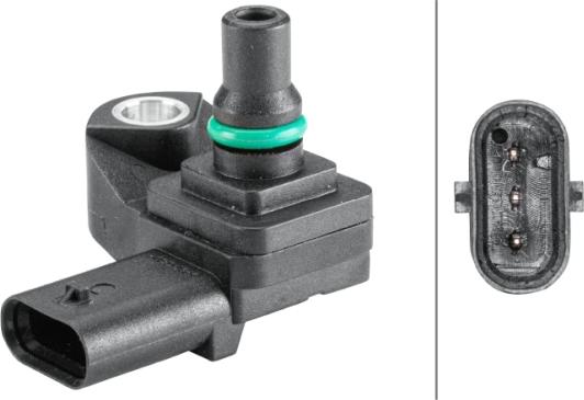 HELLA 6PP 358 152-401 - Capteur, pression du tuyau d'admission droxauto.com