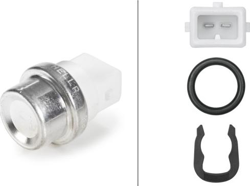 HELLA 6PT 009 107-601 - Sonde de température, liquide de refroidissement droxauto.com