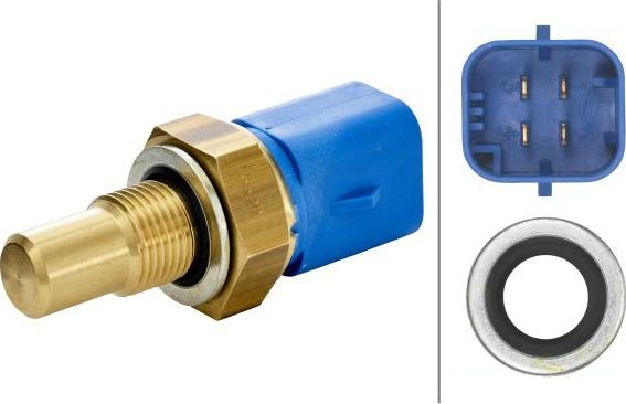 HELLA 6PT 013 113-171 - Sonde de température, liquide de refroidissement droxauto.com