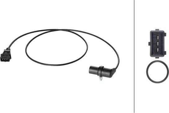 HELLA 6PU 009 146-651 - Capteur d'angle, vilebrequin droxauto.com
