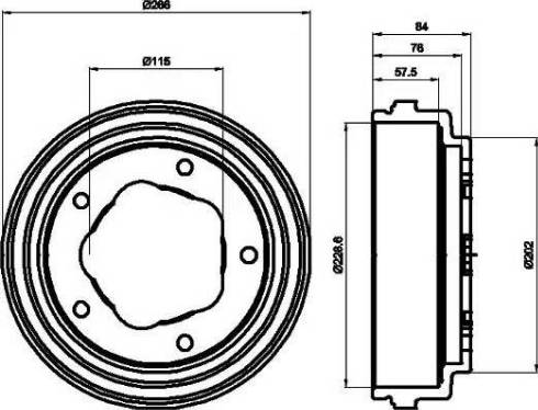 HELLA 8DT 355 300-151 - Tambour de frein droxauto.com