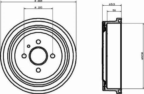 HELLA 8DT 355 301-201 - Tambour de frein droxauto.com