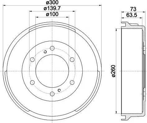 HELLA 8DT 355 302-361 - Tambour de frein droxauto.com