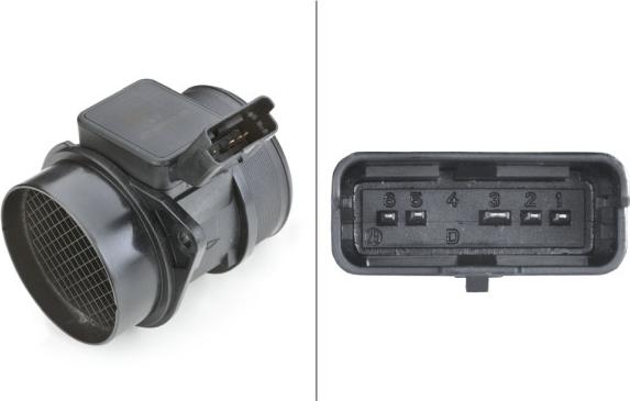 HELLA 8ET 009 142-101 - Débitmètre de masse d'air droxauto.com