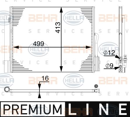 HELLA 8FC 351 005-451 - Condensateur, climatisation droxauto.com