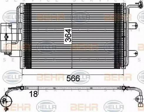 HELLA 8FC 351 036-384 - Condensateur, climatisation droxauto.com