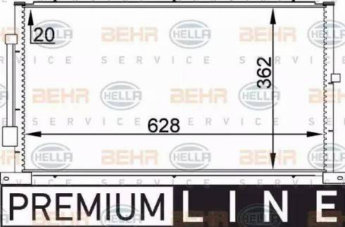 HELLA 8FC 351 038-711 - Condensateur, climatisation droxauto.com