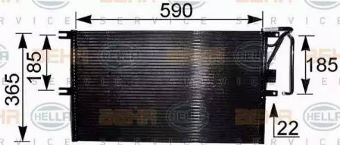 HELLA 8FC 351 037-621 - Condensateur, climatisation droxauto.com