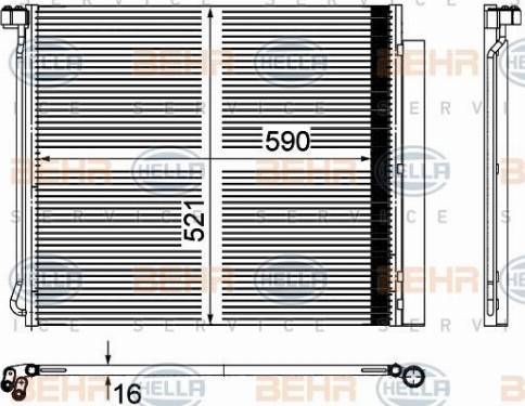 HELLA 8FC 351 100-704 - Condensateur, climatisation droxauto.com