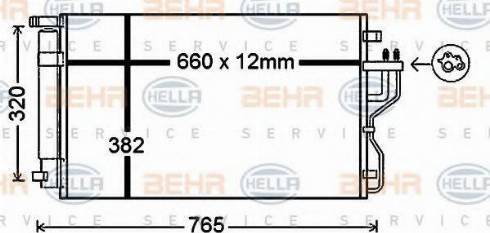 HELLA 8FC 351 343-094 - Condensateur, climatisation droxauto.com